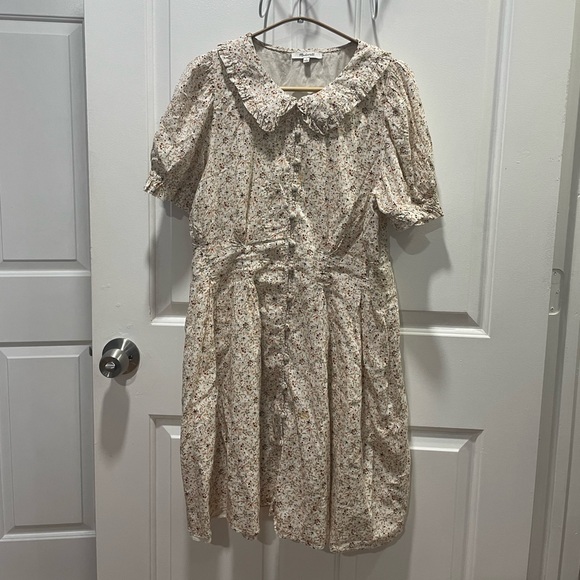 Collared Puff-Sleeve Mini Dress in Piccola Floral - Picture 6 of 7